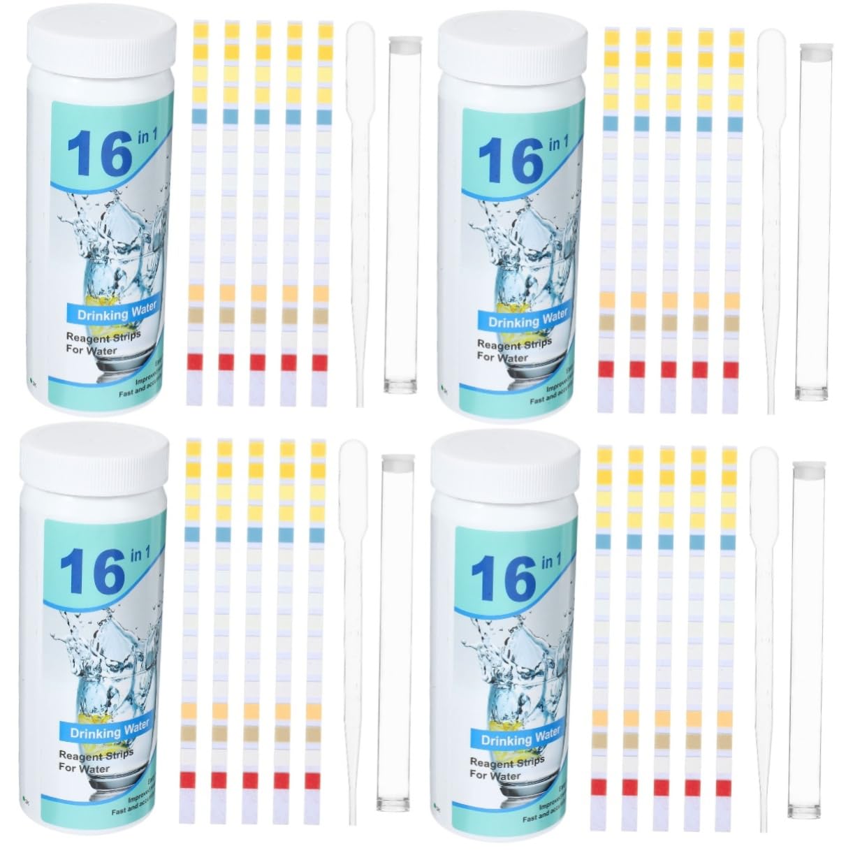 GLEAVI 400pezzi Strisce Test Per La Qualità Kit Di Test Per Potabile Strisce Reattive Per Controllo