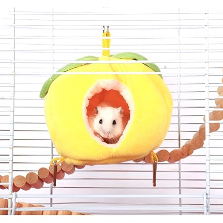 Amazon Gifty ハムスター ベッド ハウス 冬 ハンモック 布製 暖かい 寝床 保温 小動物 隠れ家 ブランコ おもちゃ ハリネズミ 寒さ対策 Gifty 飼育ケージ内装 通販