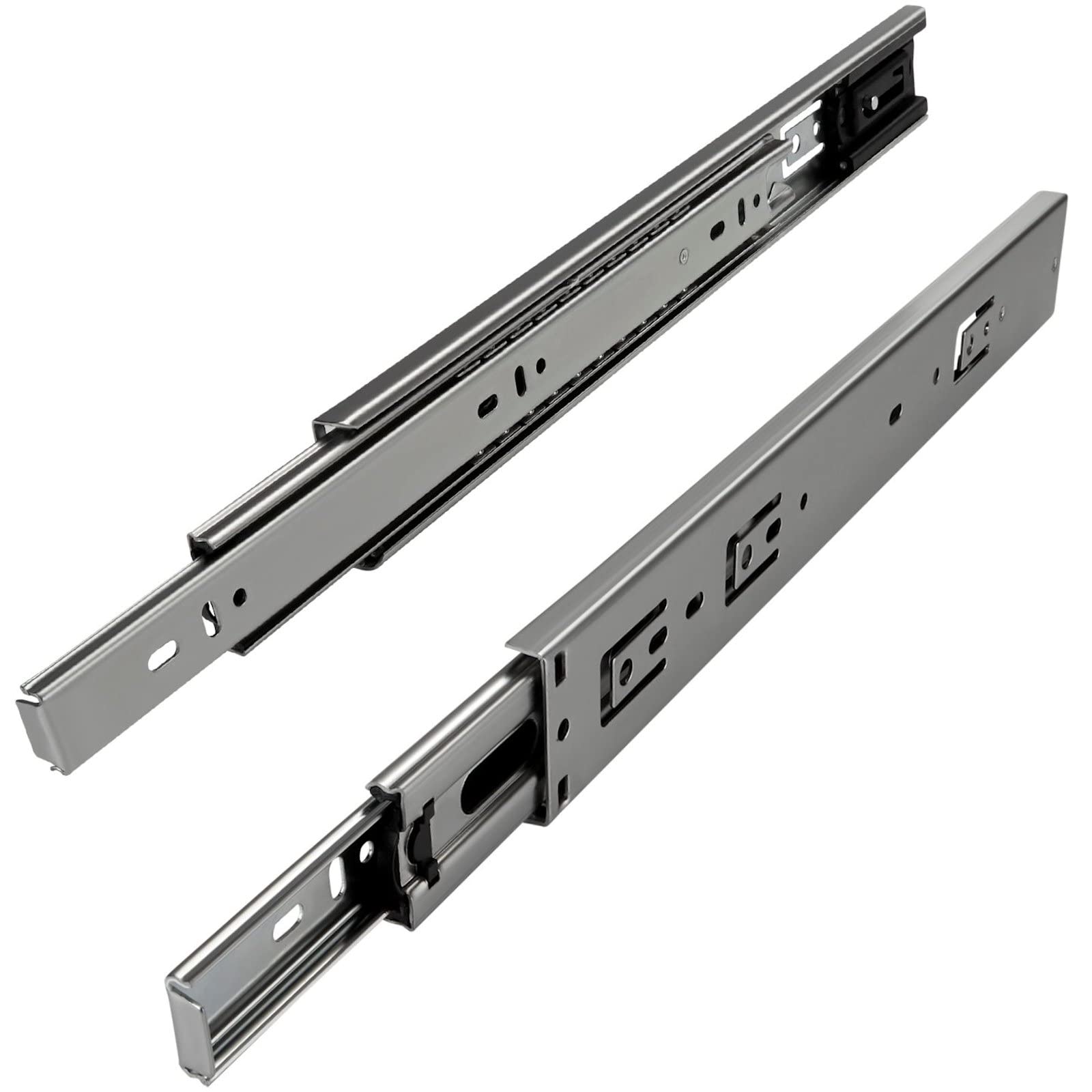 2 Paar Vollauszüge belastbar bis 45 Kg mit Selbsteinzug Länge 400 mm Höhe 45 mm Teleskopschiene von SOTECH dem Spezialist für Schubladenführungen