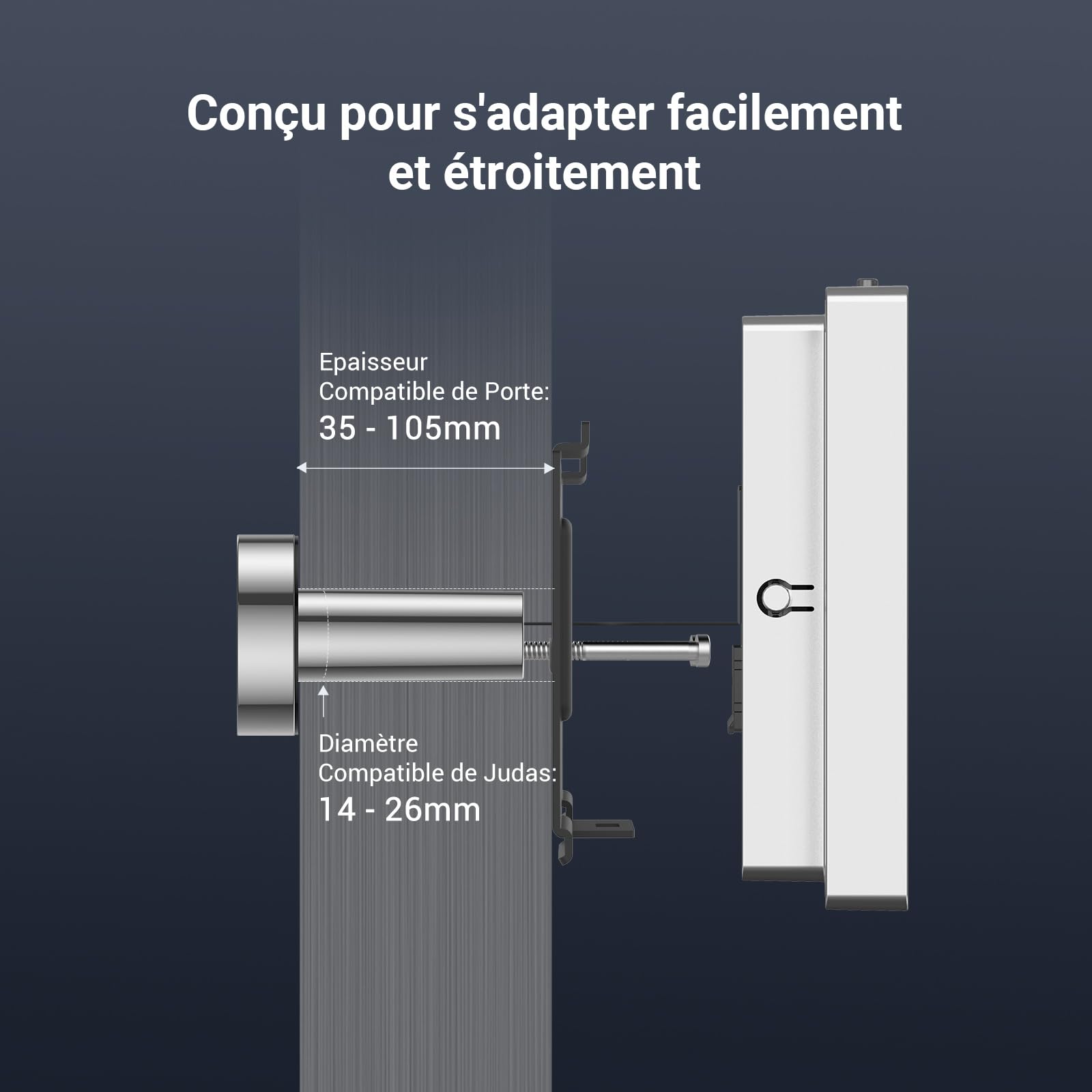 EZVIZ CP2 Visiophone sans Fil 2MP Ecran Couleur 4,3 Pouces Batterie 2200 mAh Angle 146° Wi-Fi 2.4GHz Argent