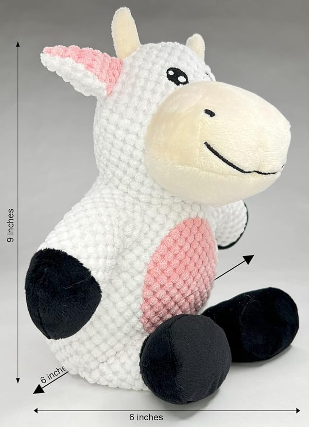 Glory To Dog Barnyard Cow Large Plush perro miniatura 3