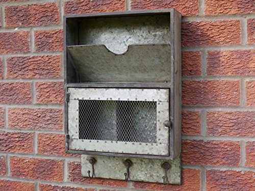 Industrial Locker Wall Shelf Coat Hooks Letter Rack Storage Display Unit 51cm