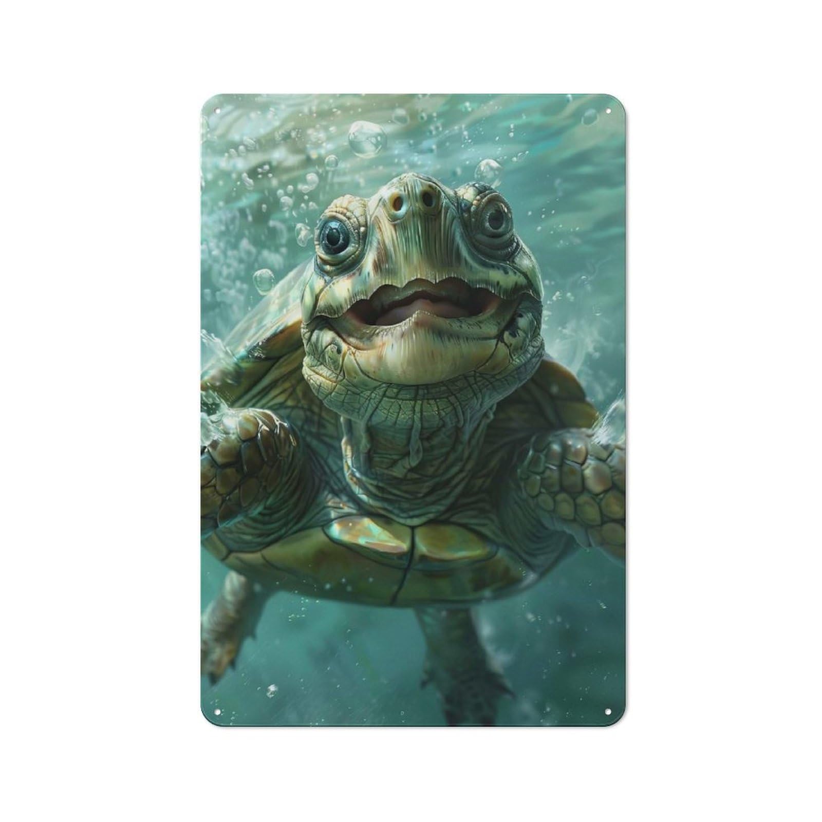 Junmoney Turtle Sea Vintage Metal Plaque 30X20cm For Kitchen Or Home Bar, For Vintage Wall Decor Fans, For Garage And Workshop Walls