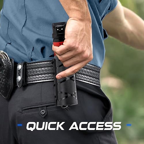 Miniatura 7 de Pepper Spray Holster for Duty BeltVest  Quick Release Open-Top MK3MK4 Canister Holder, Polymer Case for Police, Security, Corrections, Self Defense,