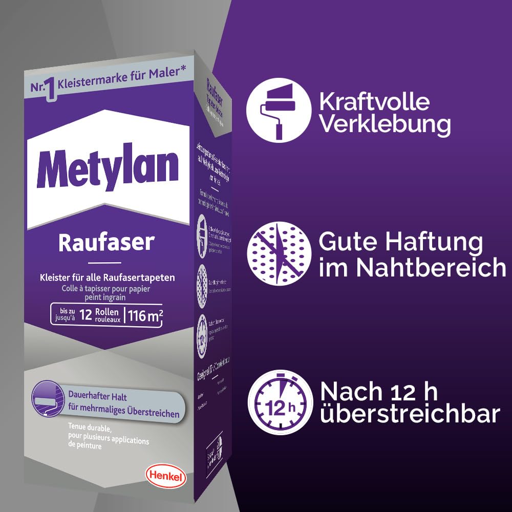 Metylan Raufaza Klej do Tapet, Przezroczysty, 720 g