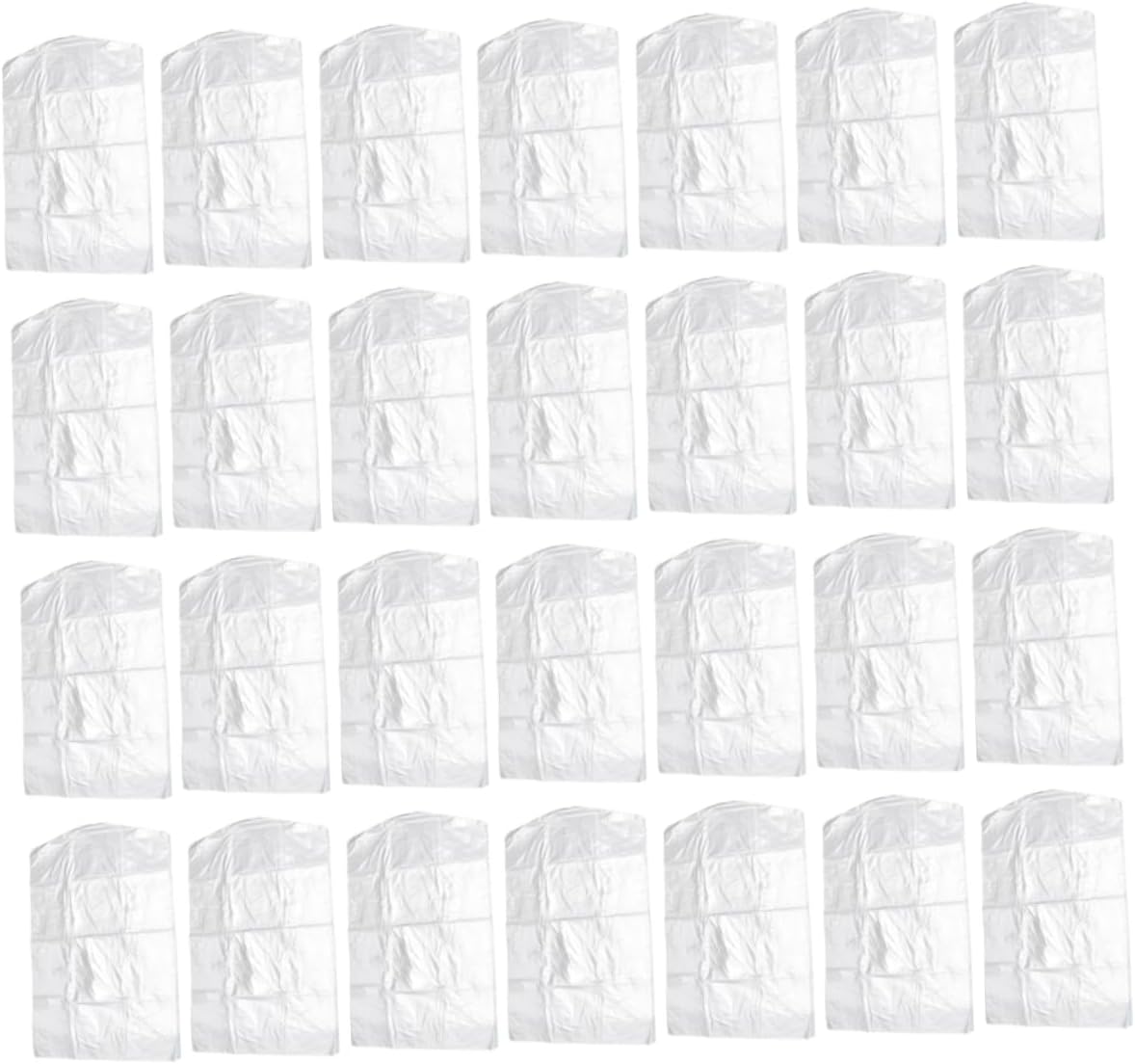 Cabilock 100pcs Garment Covers Dry Cleaning Bags for Clothes Transparent Protective Pouches Reusable