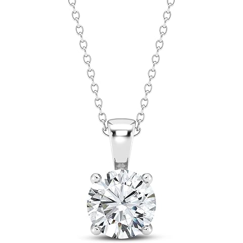 Shop QSE 0.50 to 5.00 Carat IGI Certified Lab Grown Diamond Solitaire Pendant for Women with 14K Solid White/Yellow Gold 18