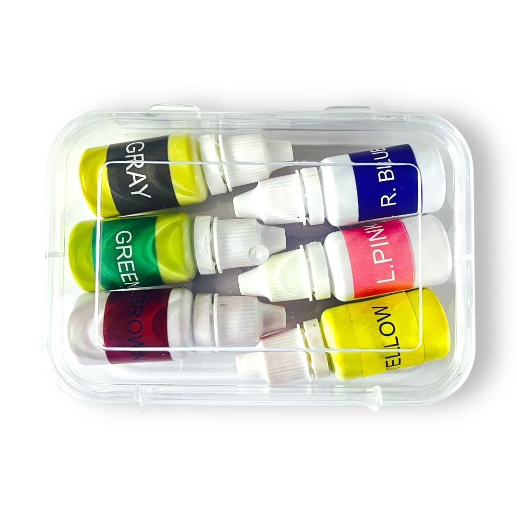 UKIYO international® - Pigment Color for Candle Making 15 ML Each Wax Dye Pastel Colour Liquid Set of 6 Colors