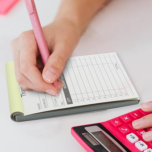 Miniatura 5 de Paquete de 12 libros de recibos de agradecimiento para pequeñas empresas, 3.5 x 5.5 pulgadas, libro de pedidos de venta sin carbono de 2 partes,