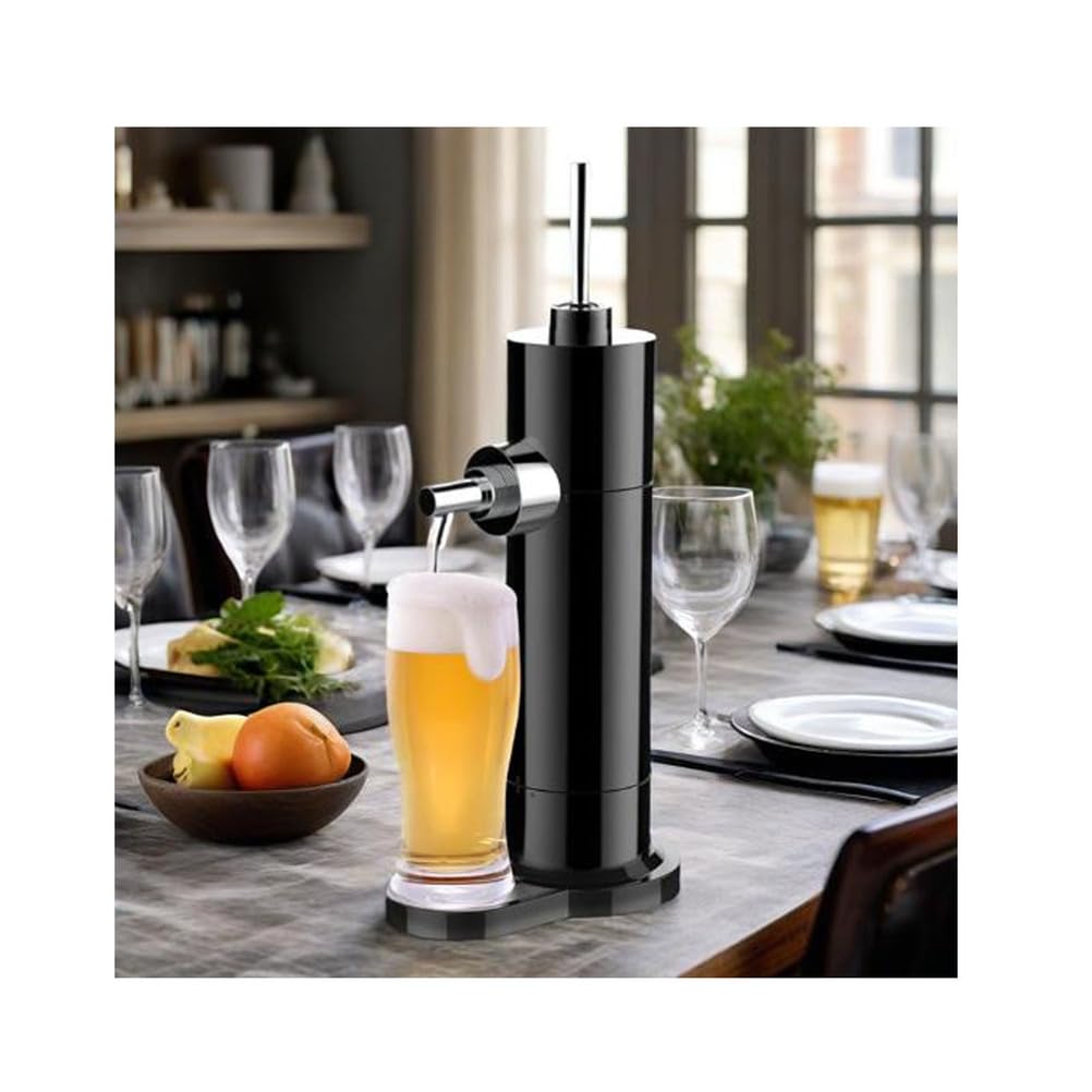Ultraschall-Bierspender, ultrafeiner Schaumbereiter, tragbarer Bierspender, für Dosen, für Männer, Geschenk, Schwarz
