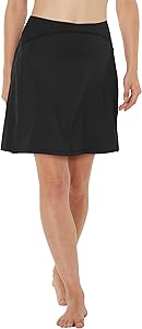 Langer Damen Tennisrock mit Innenhose. Breiter hoher und elastischer Bund und interner Kordelzug und zwei Taschen in den Shorts, bequeme Passform und ist beim  Indoor- und Outdoor Sport  kühl und gemütlich.