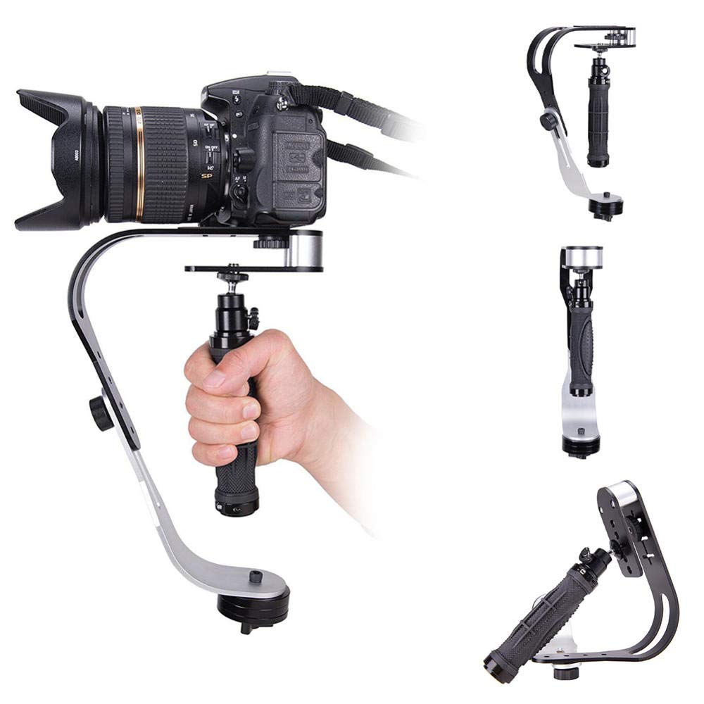 Stabilizzatore Cardanico Palmare Stabilizzatore Gimbal Stabilizzatore Per Fotocamera Portatile Universale In Lega Di Alluminio Accessori Dv Multifunzionale Palmare Design Curvo Gimbal Video Per Slr