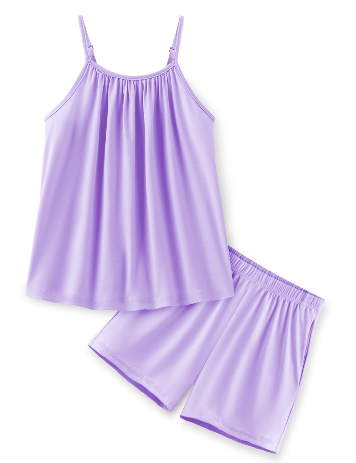 Arshiner Toddler Kids Summer Clothes 2 Piece Tank Top and Shorts Set | Girl Summer Clothes 2 Piece Loose Spaghetti Strap Tank Top and Short Set Kids Clothing Sets with Pockets