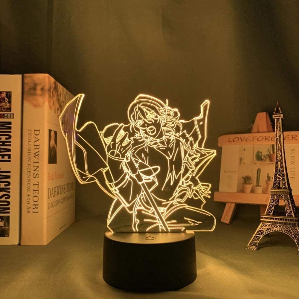 3D LED Illusion Lamp Night Light USB Anime Boys Ensemble Stars Rei Sakuma Room Decor Manga Ensemble Stars Neon Birthady Present Xmas-16 colors With Remote Control