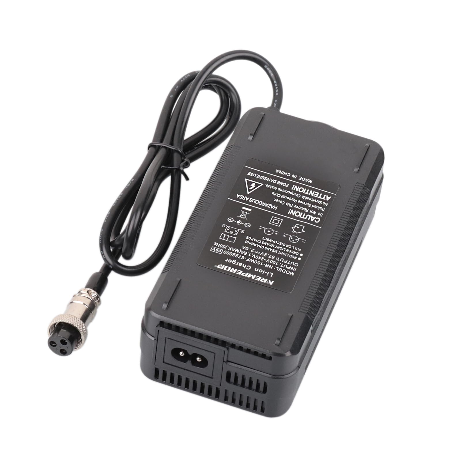 67,2 V Ladegerät 60 V Elektroroller Akku Fahrrad Ladegerät für elektrische Elektroroller Akku Batterien Ausgang 2A XLR Lithium Akku (GX16 3Prong)
