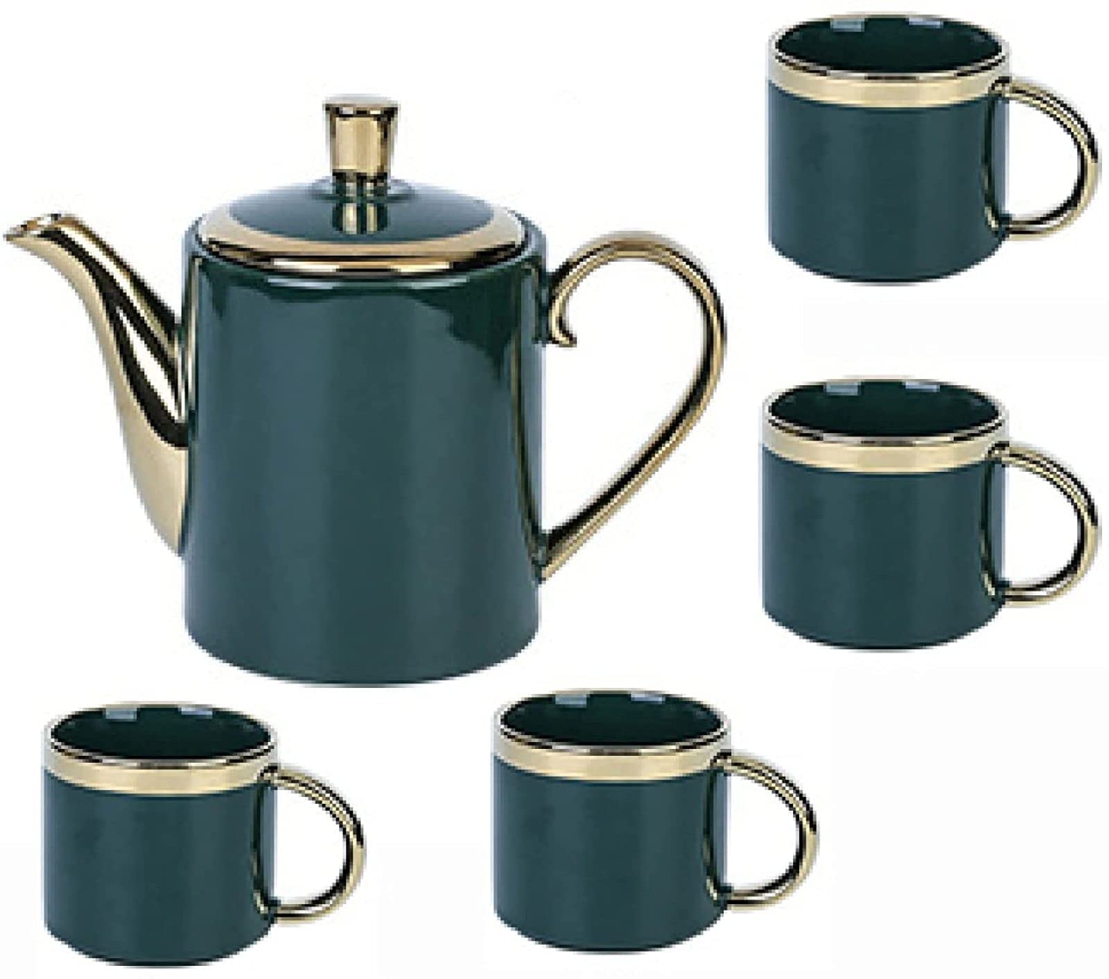 Zestaw do herbaty dla dorosłych Chiny ceramiczny zestaw do herbaty porcelanowe zestawy do herbaty z czajnikiem - zestaw 4 filiżanek do kawy do gospodarstwa domowego, 5 sztuk