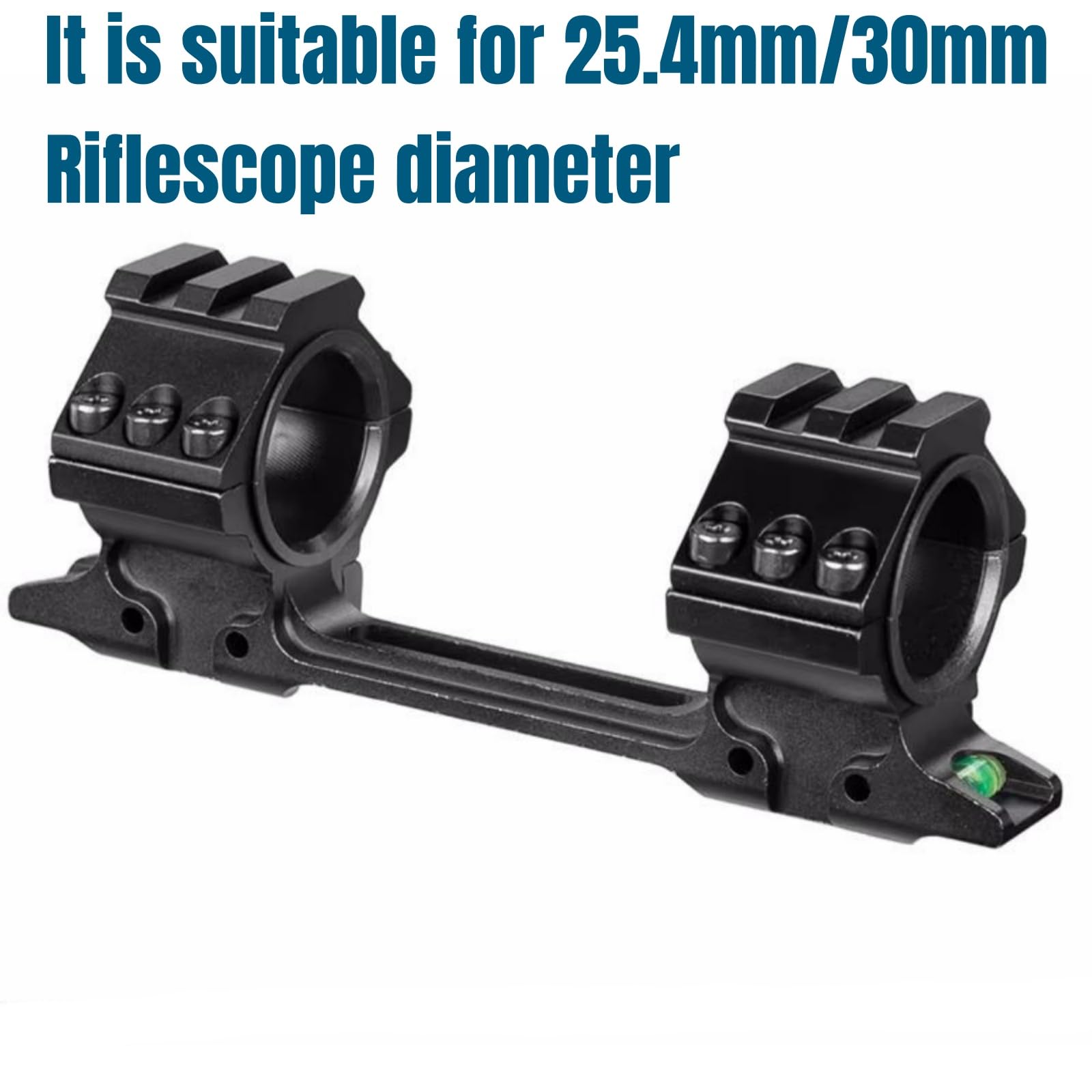 Monture Visée Porte-à-faux Niveau Bulle AJDGL Support Lunette Tactique 30mm | Anneaux Pour Rail Picatinny/Weaver | Niveau à Bulle Rail Picatinny 11mm