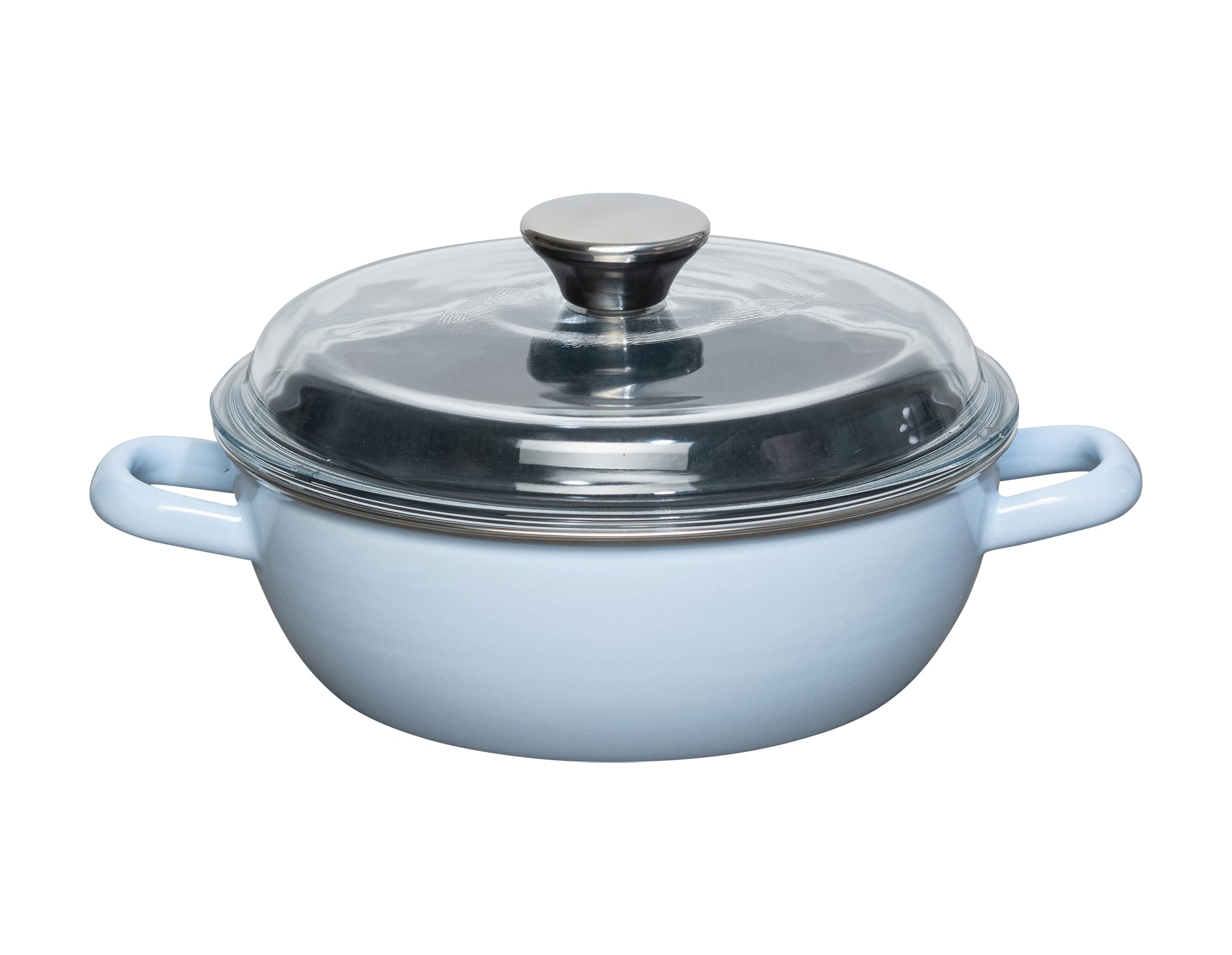 Riess 0043-028 Schmorpfanne mit Glasdeckel, Ø 20 cm, SKY BLUE