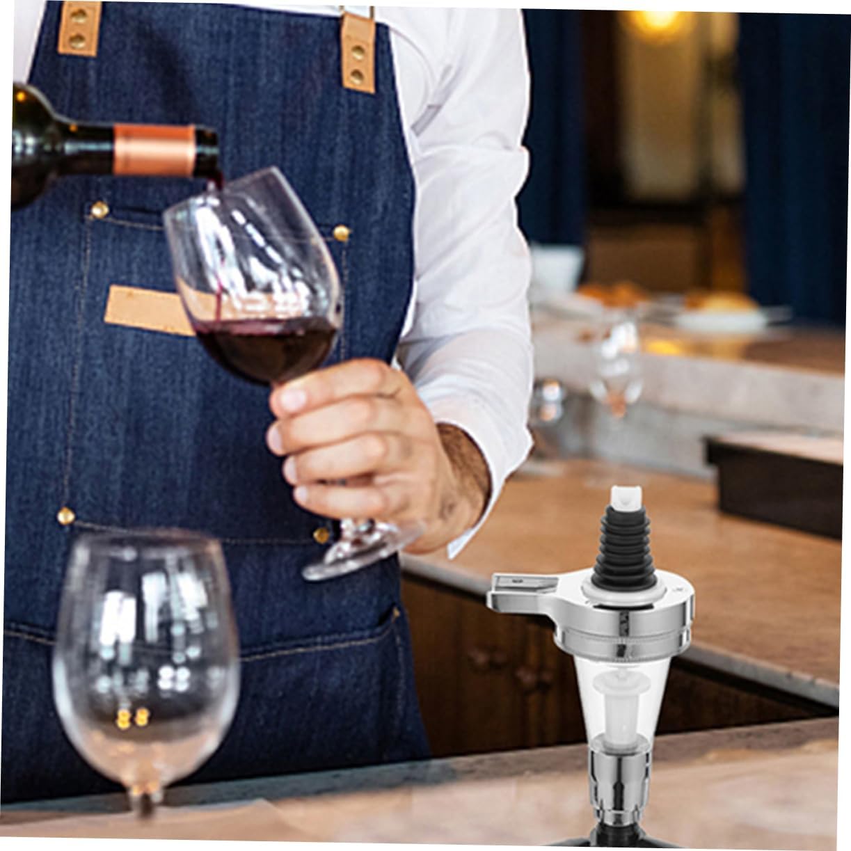 2pcs Wall Mount Wine Dispenser Pump Head Ration Liquor Dispenser for Parties Elegant Touchless Drink Holder for Cocktails and Beverages