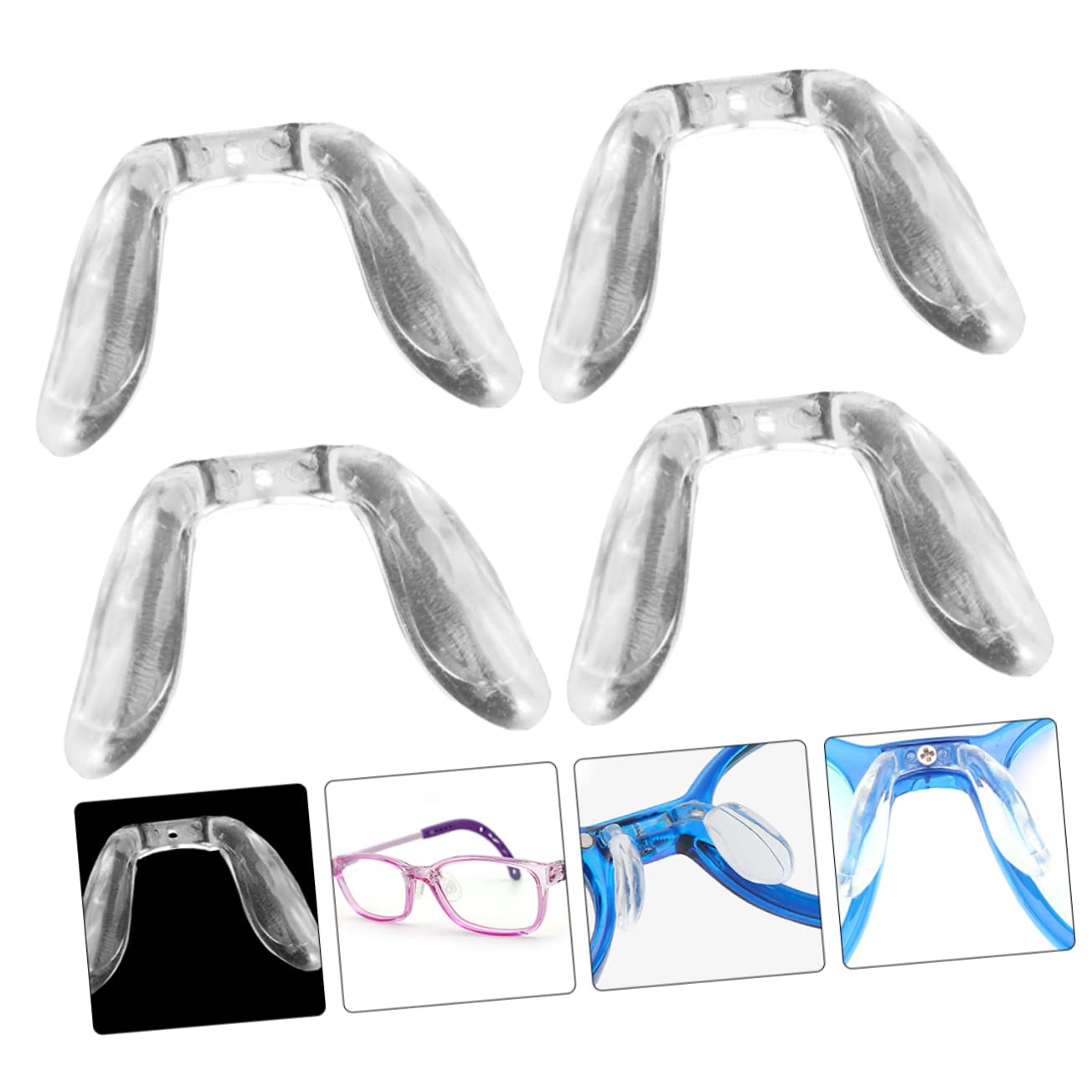 16piezas Almohadillas Nasales De Silicona Antideslizantes Para Gafas y Gafas De Sol Compatible Monturas Ópticas Confortables y Duraderas Adecuadas Para Adultos