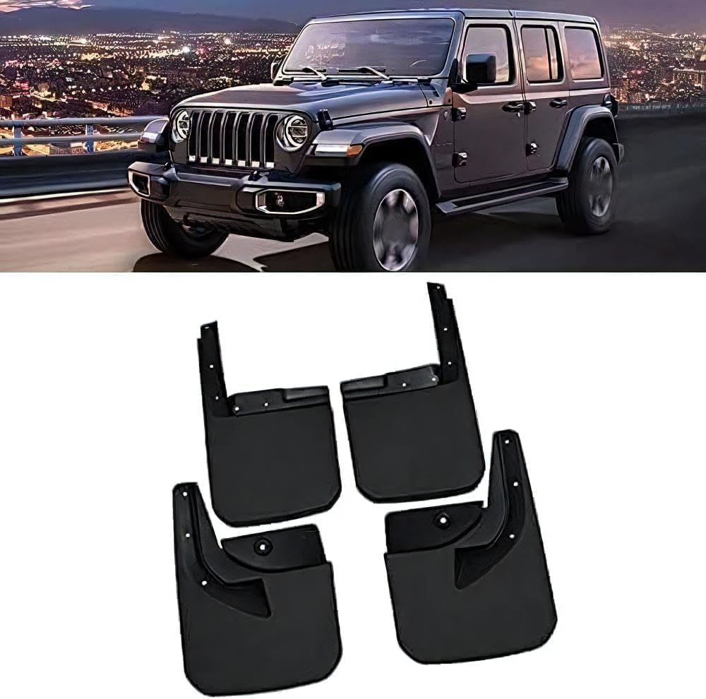 ZanLIn Car mudguard suitable for Jeep Wrangler 2019-2020, Mud Flaps Splash Guards Replacement Decorative Mudguard Wheel Baffle Protection