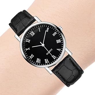 Classic Watches for Men - Elegant Mens Timepiece, Stylish Analog-Watch | Fashionable Leather Strap-Watch, Dress Business Casual Water Resistant, Leather Strap BusinessSturdy and Waterproof for Men