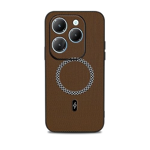 �Ή��@�� for Infinix Hot 40i / Smart 8,�Ή��@�� for Tecno Spark Go 2024 / Spark 20 / 20C / Pop 8 �ϏՌ��E�ϗ����E�}�O�l�b�g���ԍڗp�v���e�N�g�P�[�X Brown