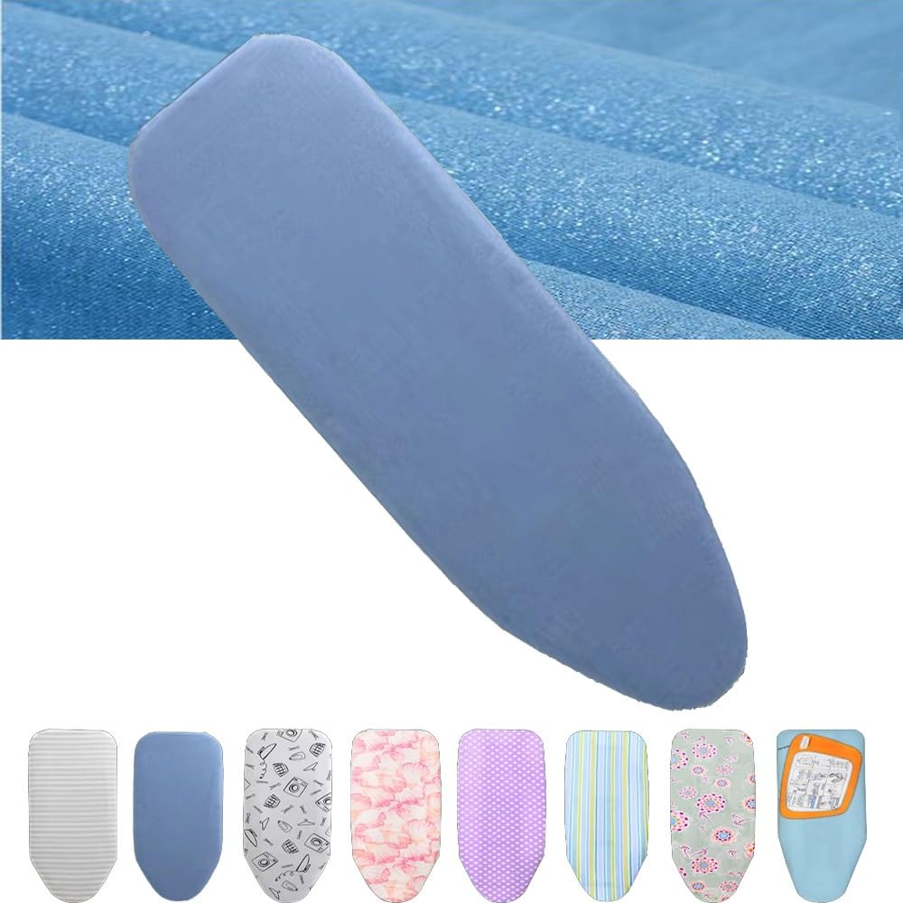 Mnuvxzaewf Blue 13X36 Inch Pad, Cotton Ironing Board Replacement Cover, Adjustable Iron Covers Durable Scorch And Staining(Blue)