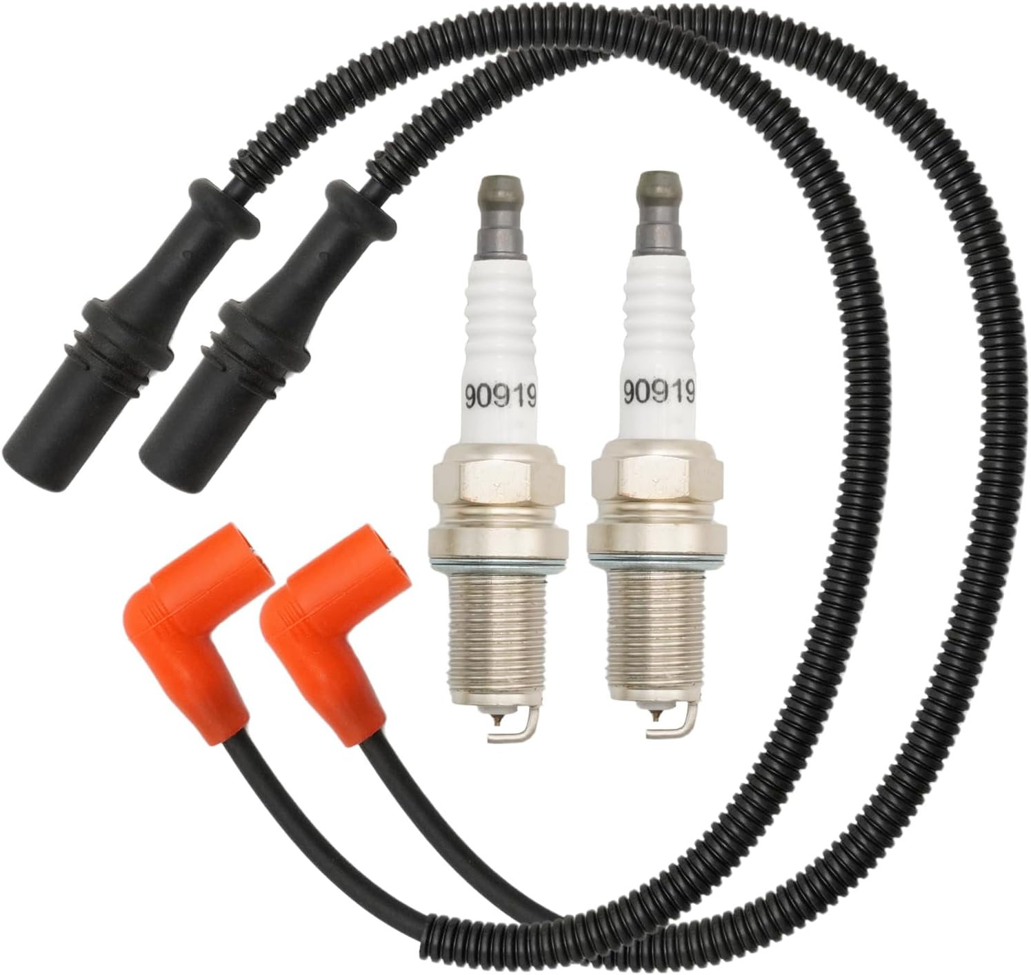 4012889 Ignition Coil Wire Cap and Spark Plug, Replacement for Polaris RZR 800 RZR 4 800 RZR S 800 Ranger Crew 800 2011-2014 Ranger 800 2011-2017, Replaces 3021671