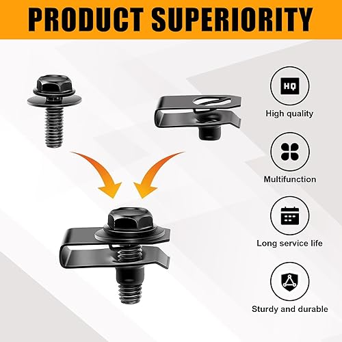 Miniatura 3 de Sinytuto 35 clips multifuncionales para pernos de protección contra salpicaduras de motor de automóvil, reemplazo de retenedor de empuje automotriz,