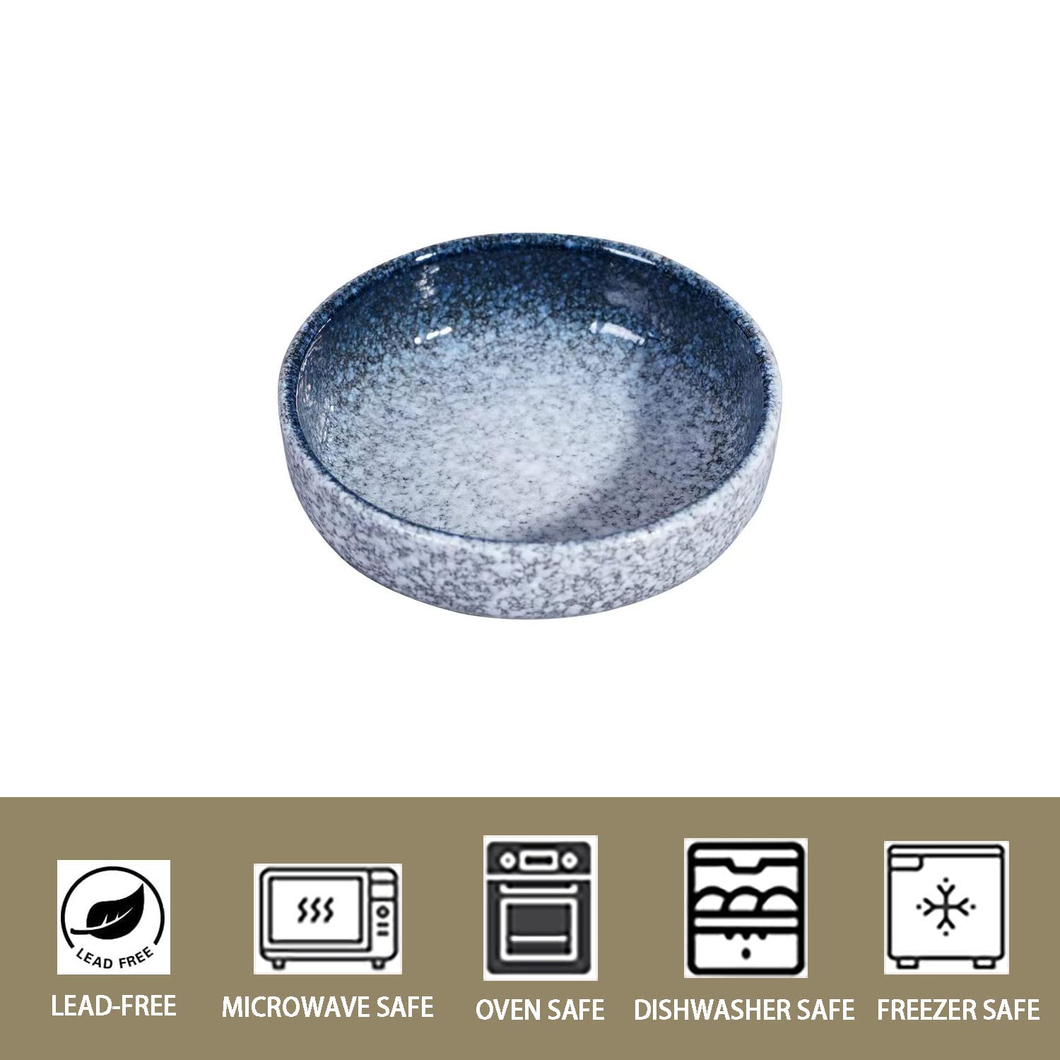 Porzellan-Soßenschalen, Beilagen, Sushi-Dip-Schalen, japanischer Stil, Geschirr, Servierschale, Vorspeisenteller, stapelbare Auflaufförmchen, 4 Stück