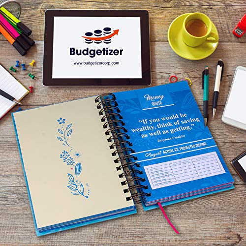 Budget Planner Bill Organizer Book - (Non-Dated) Monthly Budget Notebook and Expense Tracker – Finance Planner Bundled with Cash Envelopes – Budget Ledger with Pockets
