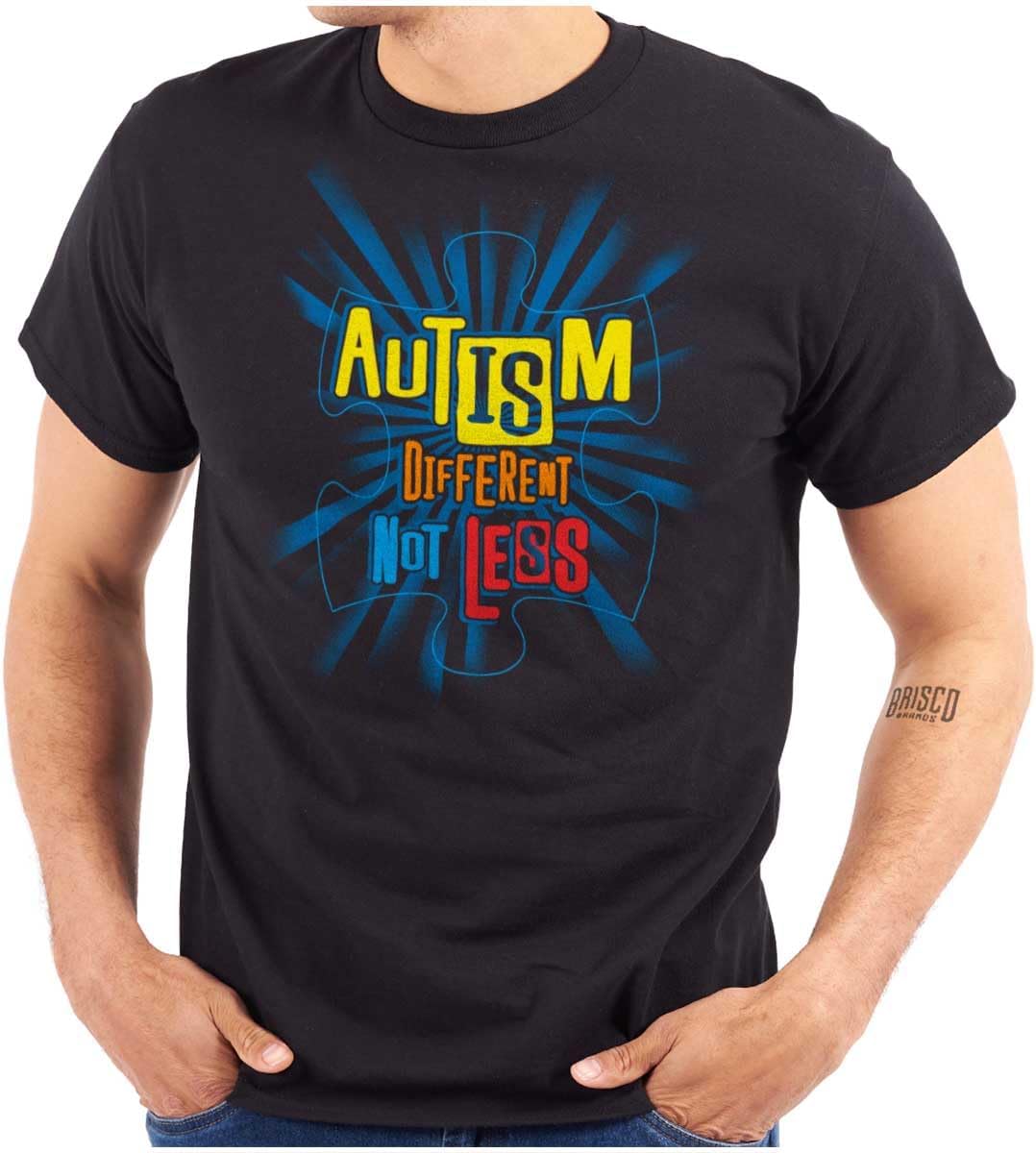 Autism Different Not Less Awareness Graphic T Shirt Men or Women