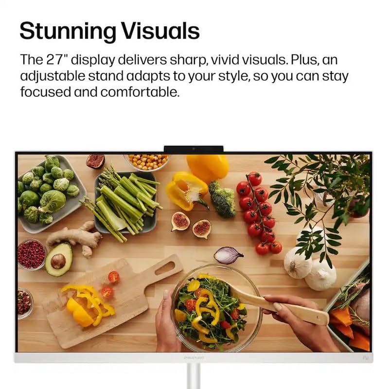 Image of HP OmniStudio 27 Inch FHD Touchscreen All-in-One Desktop PC, Intel Core Ultra 7 355, 16GB DDR5, 1TB SSD, Height Adjustable Stand, IPS Anti-Glare Display, Ai Copilot, WiFi 7, Bluetooth 6,Windows 11 Pro