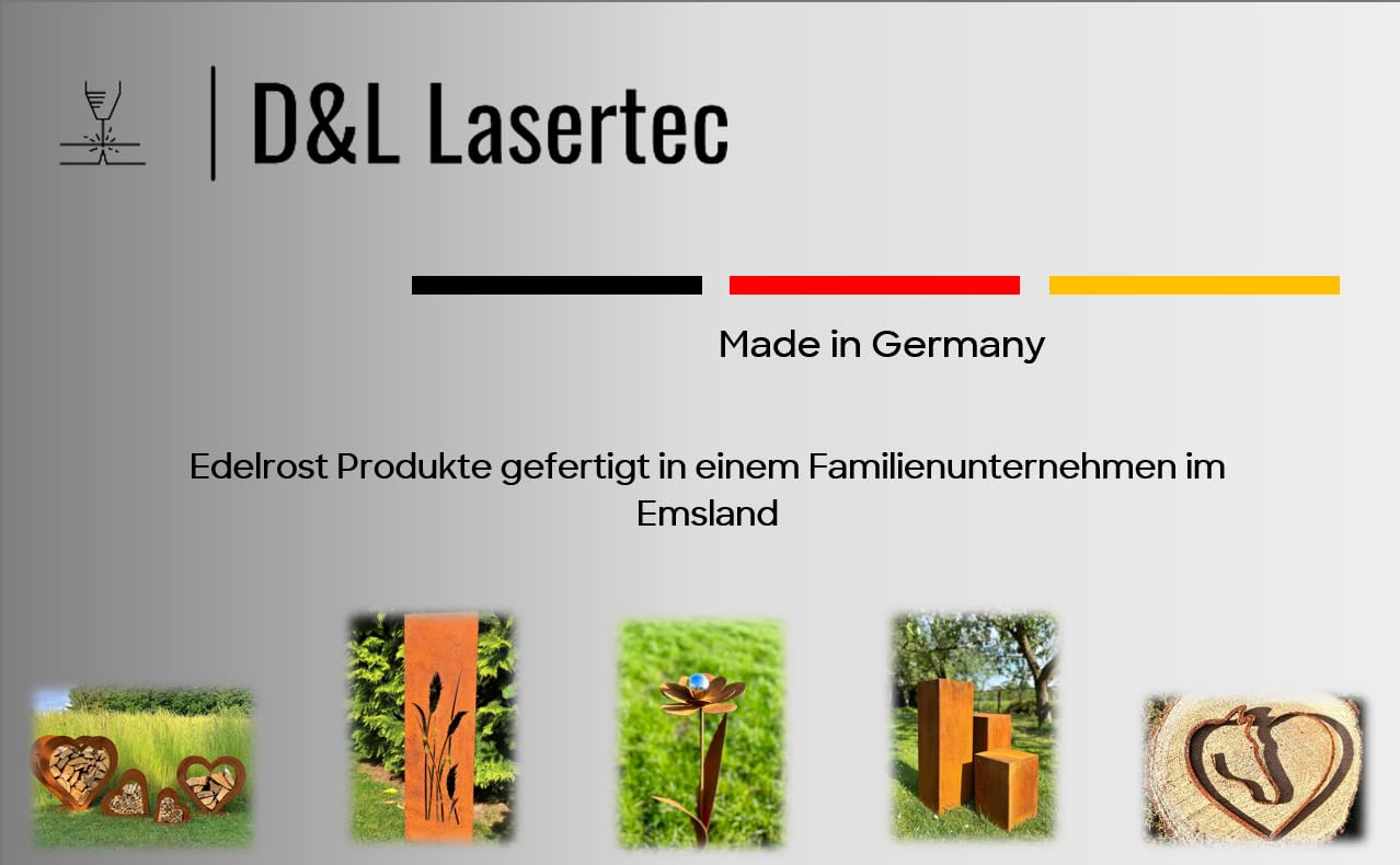 D&L Lasertec Croce per cani con zampa di ruggine, pietra lapide