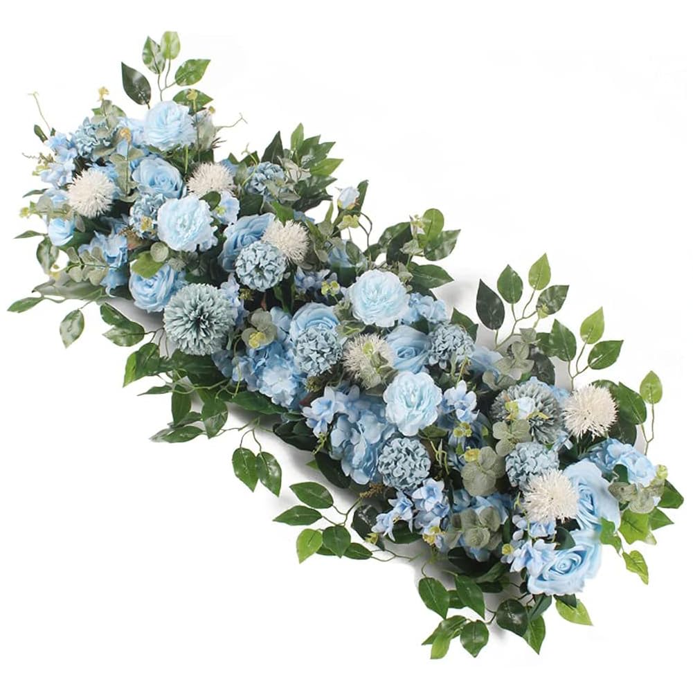 Warmiehomy Wedding Arch Flowers,100CM Artificial Flower Swag, Decorative Swag, Artificial Flower Swag for Door Wedding Party Wall Home Decor