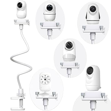Baby Camera Monitor Mount Flexible Holder Stand Compatible with Momcozy,HelloBaby HB6550/HB65/HB66/HB6560/iFamily,Blemil,GoodBaby,OKAIDI,ANMEATE, Infant Optics Cameras and with 1/4" Baby Cameras Stand