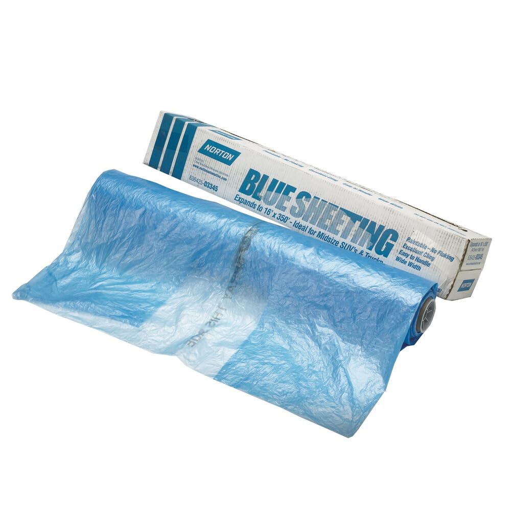 Norton 3723 20 ft. x 350 ft. Paintable Plastic Sheeting - Blue