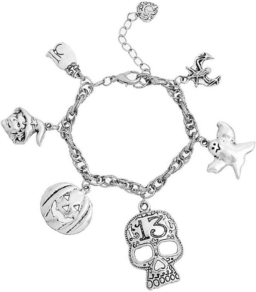 Assorted Halloween Hallowmas Theme Charm Pendant Connector for DIY Jewelry Making Accessaries(60pcs,Tibetan Silver Tone) - Image 7