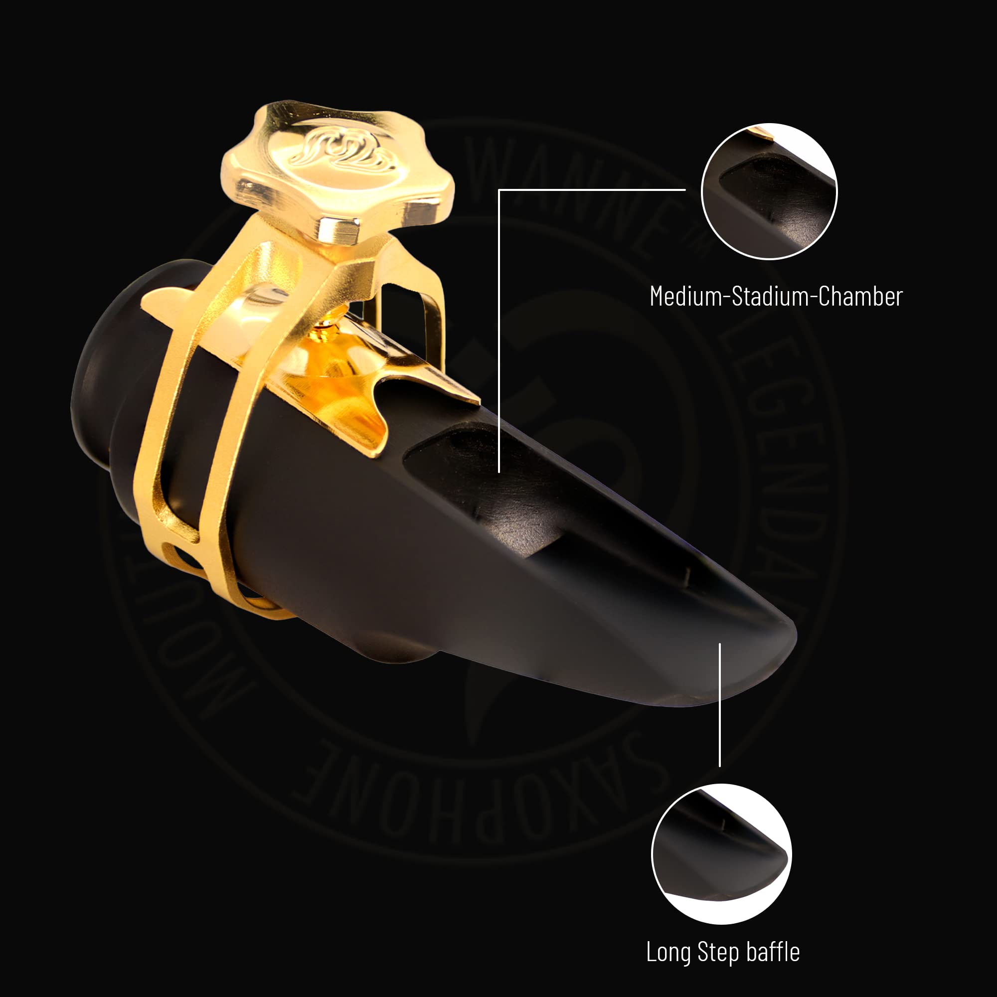 Theo Wanne DURGA 5 Soprano Saxophone Mouthpiece – Long-Step Baffle - Versatile - Great for Jazz, R&B, Rock & Roll, Softer Music - Sweet, Sensual Tone - Medium-Stadium-Chamber