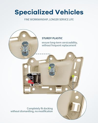 Miniatura 6 de LUJUNTEC Manija de puerta interior, manija de puerta trasera del lado derecho del pasajero, repuesto para Jeep 2005-2010 para Grand Cherokee, 1