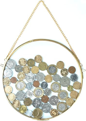 Amazon.com: Wanlian Gold Frame Coin Display, Coin Display, Wall Iron ...
