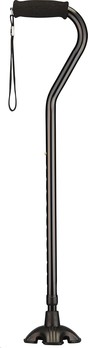 NOVA Sugarcane, Walking Cane with Quad Tip and Carrying Strap, Stand Alone Cane, Maui Flowers Design