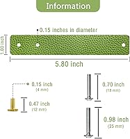 Vista 2 de Hiili & Kaala Pomos de cuero para cómoda, paquete de 12 pomos para cajones de cómoda, pomos suaves para cajones que mejoran el aspecto