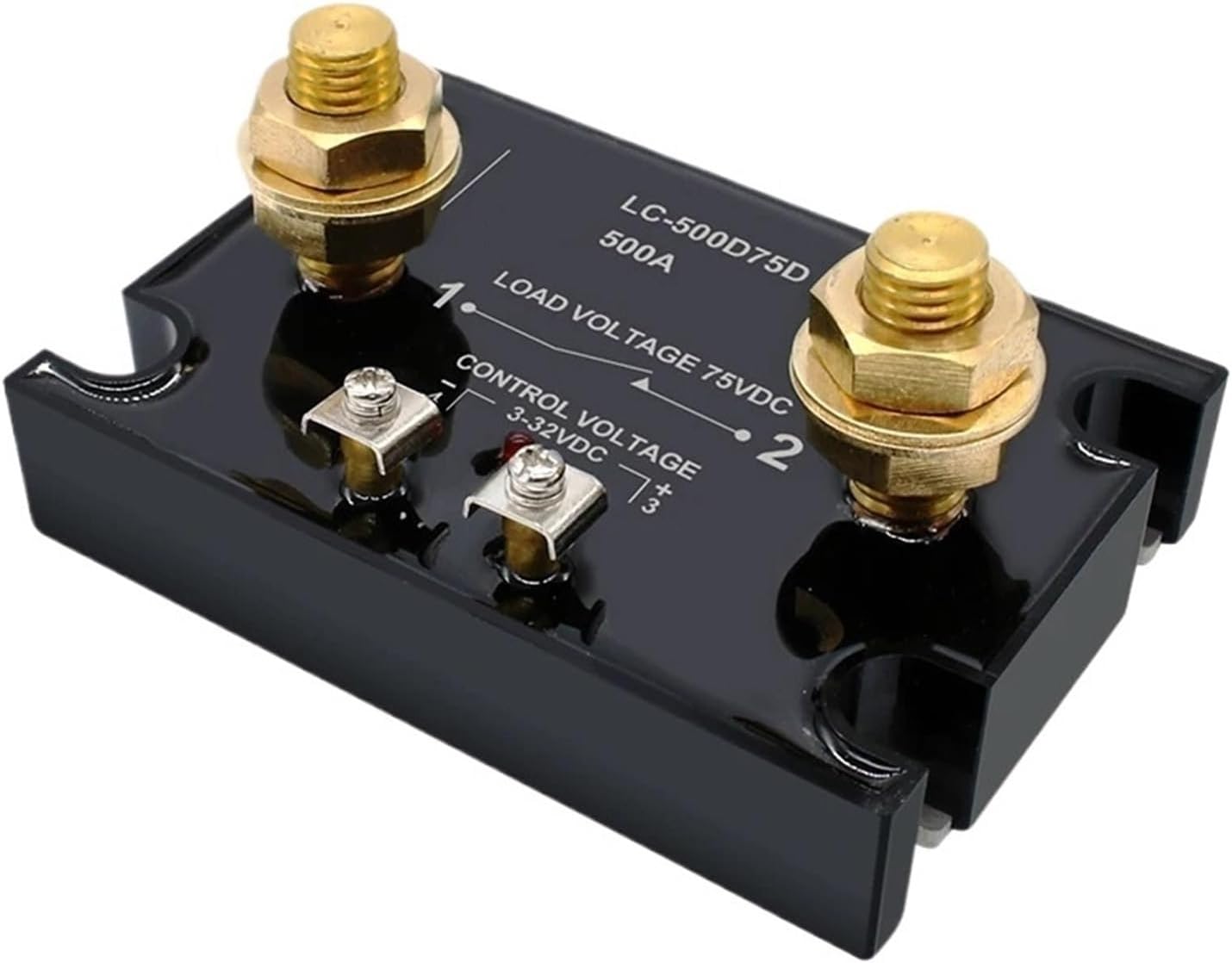 DC Control DC Solid State Relay 500A 1000A with Radiator SSR Heat Sink High Power Controller 3-32VDC LC-500D75D(Only Radiator)