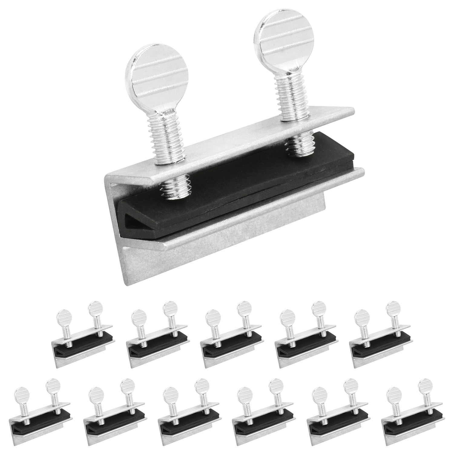 "Nuk3y Sliding Window Security Locks with Rubber Gasket (Aluminum, 12 Pack)"