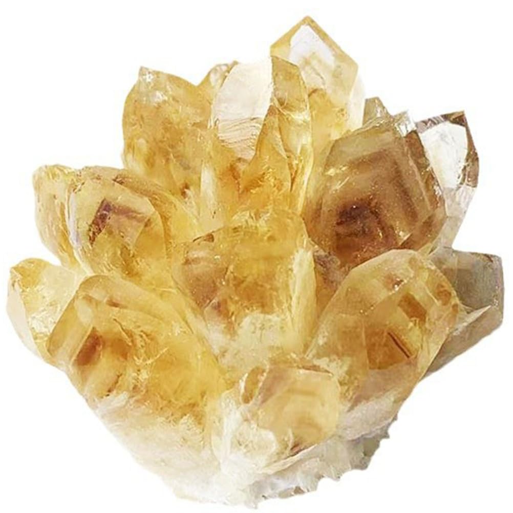 QWZTAEOZA Citrine Raw Crystals Rough Stones Crystal for Tumbling, Cabbing, Fountain, Decoration, Polishing, Wire Wrapping, Wicca Lovers,200G