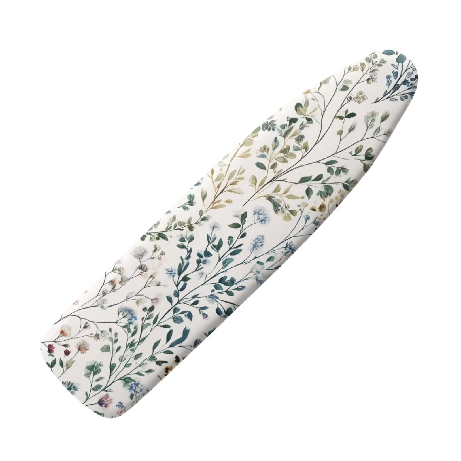 European Floral Print Ironing Board Cover 15X54'' - Stain-Resistant, Standard Size Iron Board Cover with Hook and Loop Elastic Edge Easy to Install