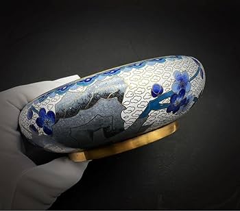 中国古美術・景泰藍装飾の鎏金青色スタールビーリング（1箱）・天然石・装飾品・箱付 五麗神】青釉オーナメント「セト」 (化粧箱入） | KOBEIGAMA