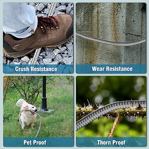 Garden Hose 100 Ft Metal - Stainless Steel Water Hose Flexible Heavy Duty Garden Hose Collapsible And No Kink Water Pipe #TOP1